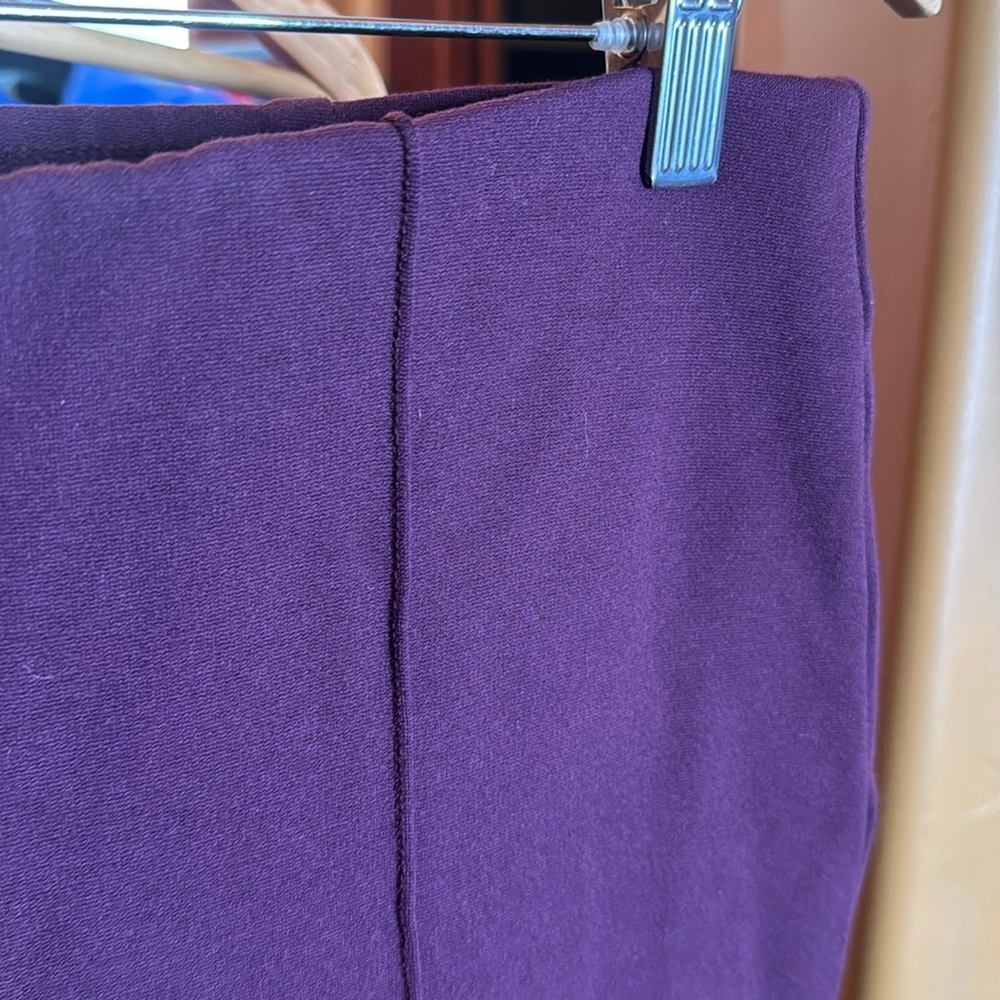 Chico’s So Slimming City Chic Pants Size 10 Tall 1.5T Purple Straight Leg - Picture 3 of 6